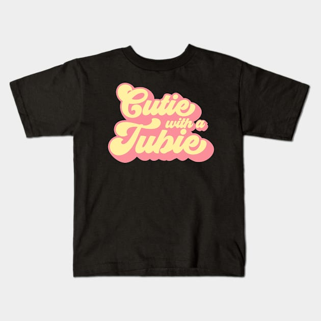 Cutie With A Tubie Feeding Tube Awareness G-button G-tube Kids T-Shirt by ArtsyTshirts